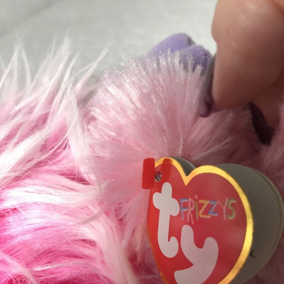 Ty Frizzys KINK Monster Pink/Purple 7" Plush Stuffed Animal Both Tags Attached - Picture 10 of 11